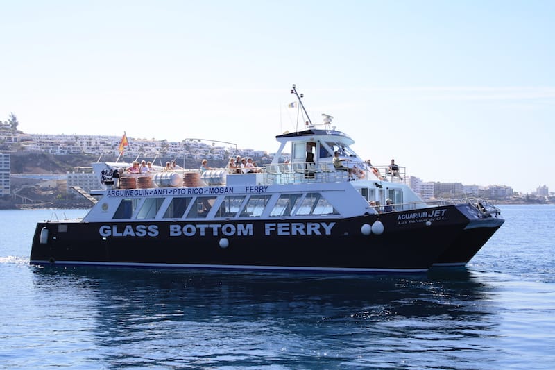 Glass bottom ferry from Arguineguin