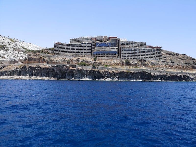 vista de hoteles sur Gran Canaria